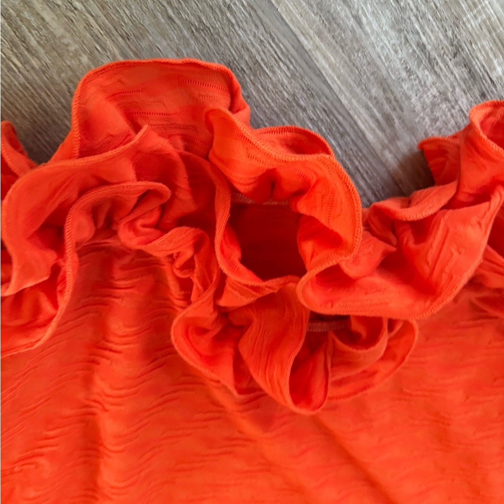 SHEIN Orange Ruffle Mini Dress - Picture 6 of 6